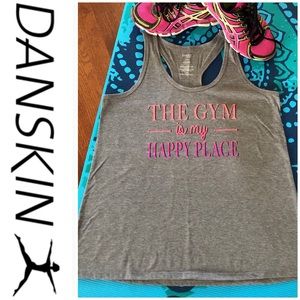 EUC WOMENS XL DANSKIN NOW, LOOSE FIT DRI-MORE TANK